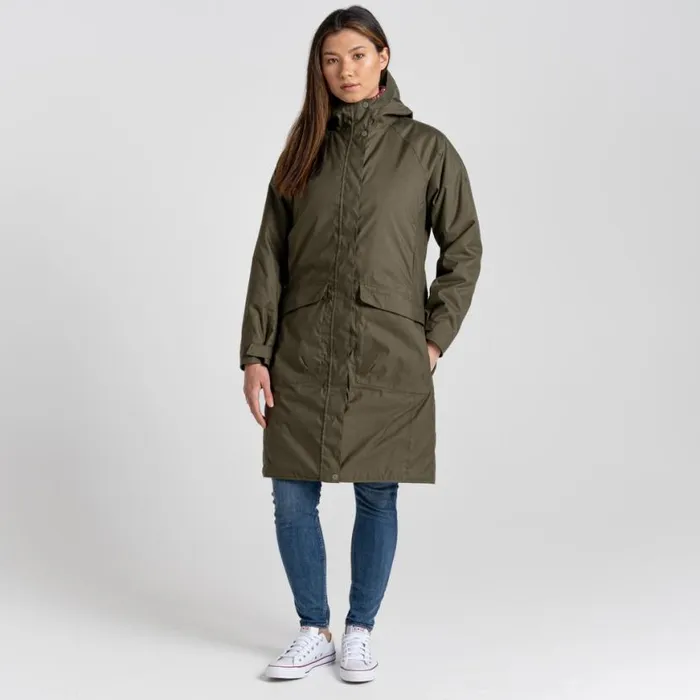 Womens Insulated Jackets Craghoppers Caithness Waterproof Jacket Wild Olive Womens Insulated Jackets Craghoppers Caithness Waterproof Jacket Wild Olive