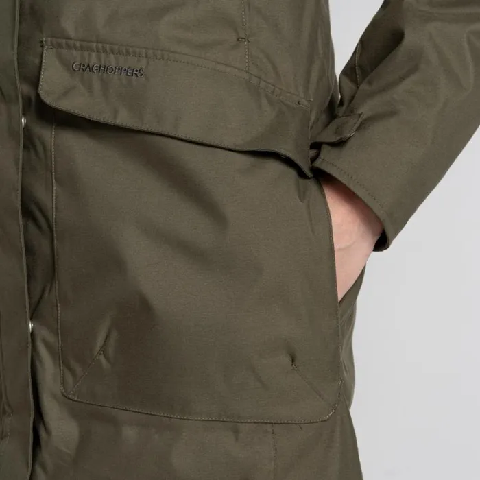 Womens Insulated Jackets Craghoppers Caithness Waterproof Jacket Wild Olive Womens Insulated Jackets Craghoppers Caithness Waterproof Jacket Wild Olive