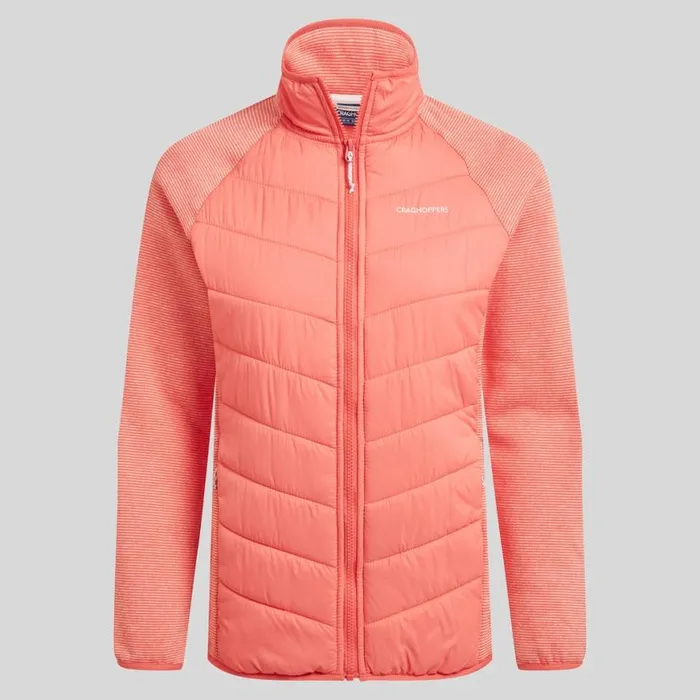 Womens Insulated Jackets Craghoppers Carmela Hybrid Jacket Deep Coral Womens Insulated Jackets Craghoppers Carmela Hybrid Jacket Deep Coral