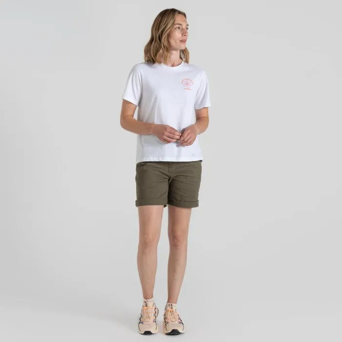 Womens Short Sleeve Craghoppers Malibo Short Sleeved TShirt Optic White Be Kind Womens Short Sleeve Craghoppers Malibo Short Sleeved TShirt Optic White Be Kind