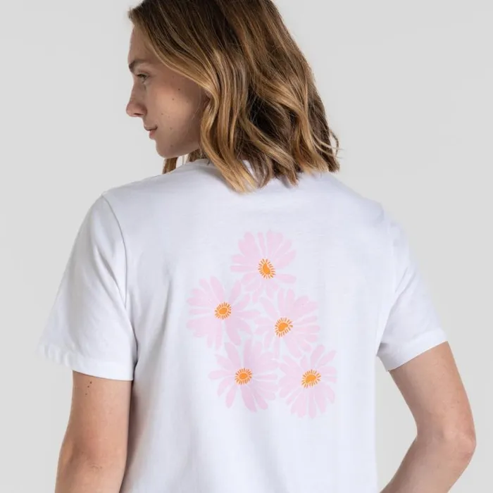 Womens Short Sleeve Craghoppers Malibo Short Sleeved TShirt Optic White Be Kind Womens Short Sleeve Craghoppers Malibo Short Sleeved TShirt Optic White Be Kind