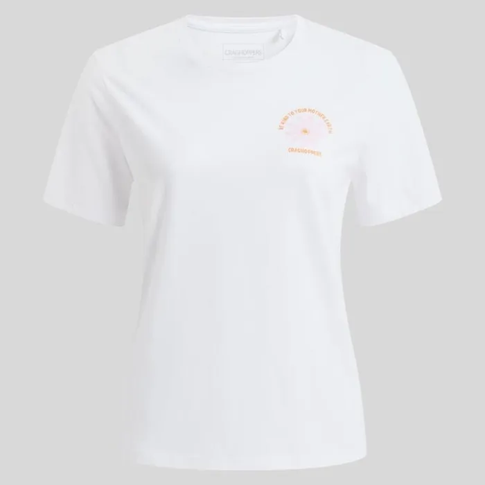 Womens Short Sleeve Craghoppers Malibo Short Sleeved TShirt Optic White Be Kind Womens Short Sleeve Craghoppers Malibo Short Sleeved TShirt Optic White Be Kind