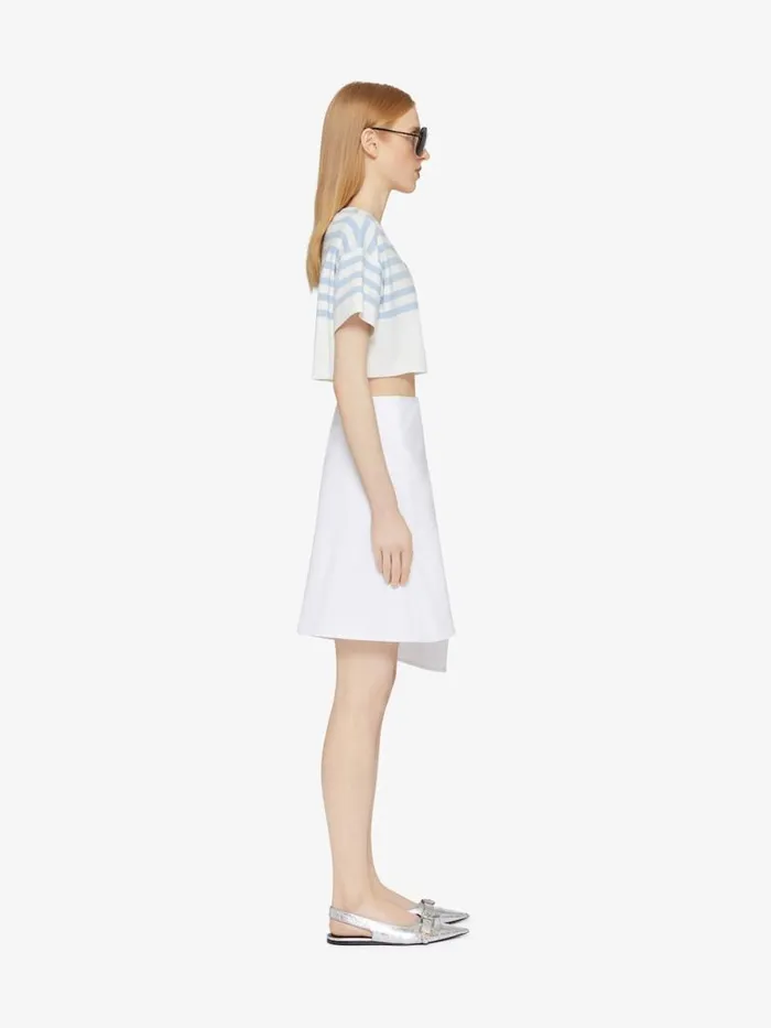 Wrap Skirt In Denim With 4g Detail White Women Givenchy Skirts