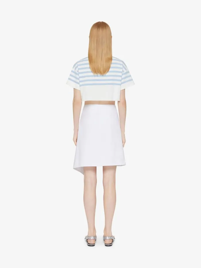 Wrap Skirt In Denim With 4g Detail White Women Givenchy Skirts