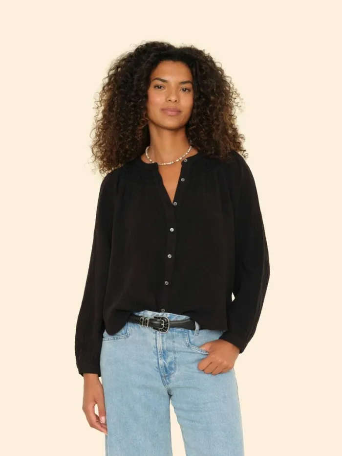 Xirena Black Adelle Shirt Women Shirts