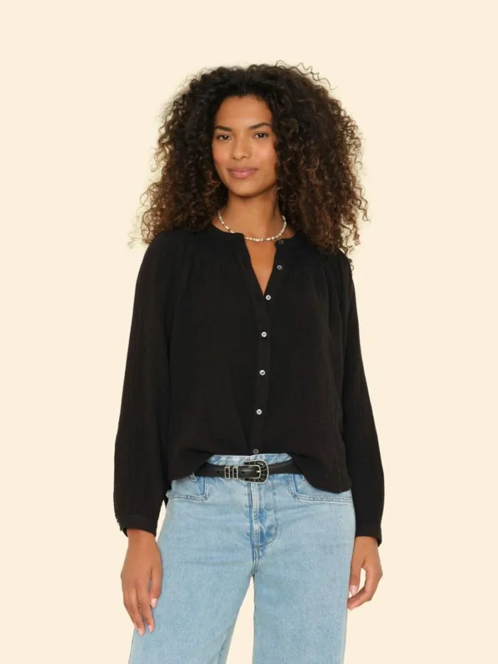 Xirena Black Adelle Shirt Women Shirts