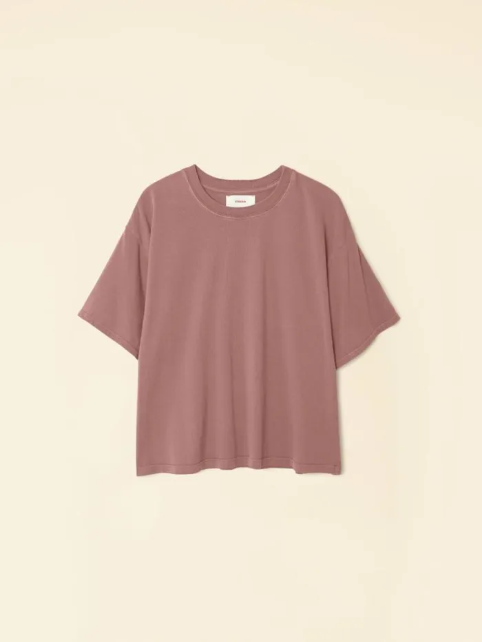 Xirena Dark Rose Palmer Tee Women Sweats and Tees