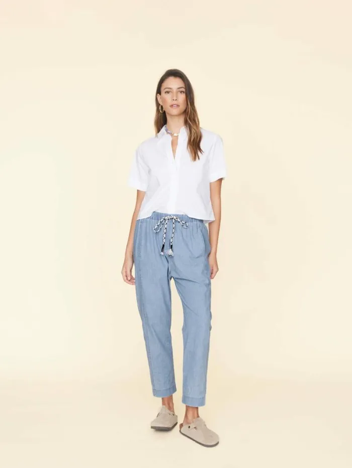 Xirena Dusty Blue Draper Pant Women Pants and Jumpsuits