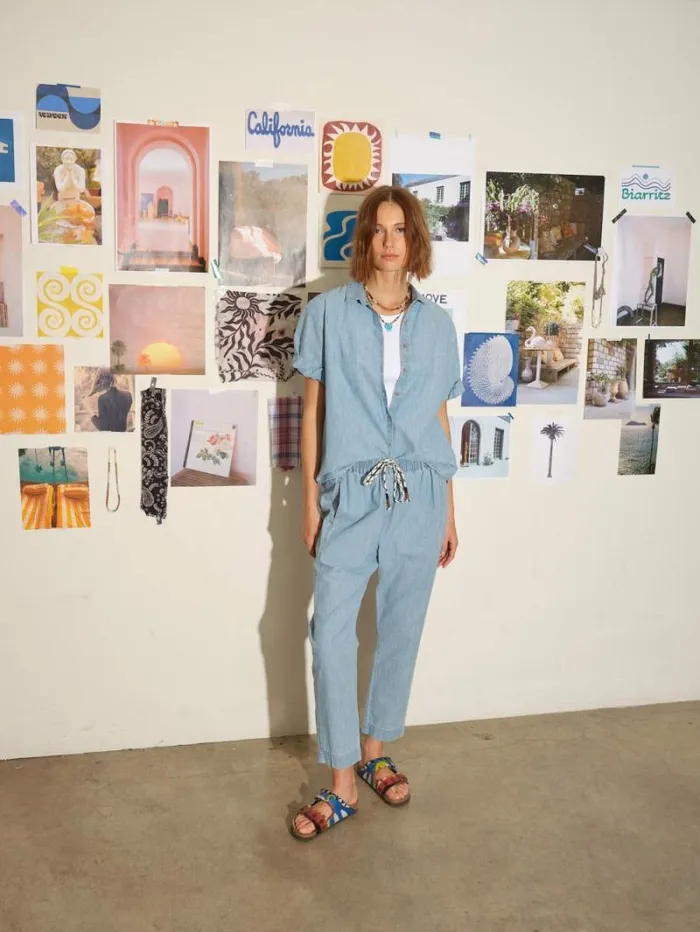 Xirena Dusty Blue Draper Pant Women Pants and Jumpsuits