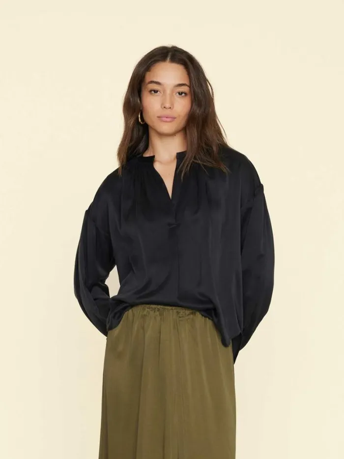 Xirena Jet Black Mayson Top Women Tops