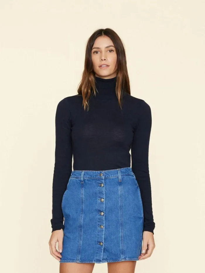Xirena Navy Tommy Sweater Women Sweaters and Jackets