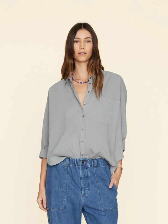 Xirena Stone Grey Jordy Shirt Women Shirts