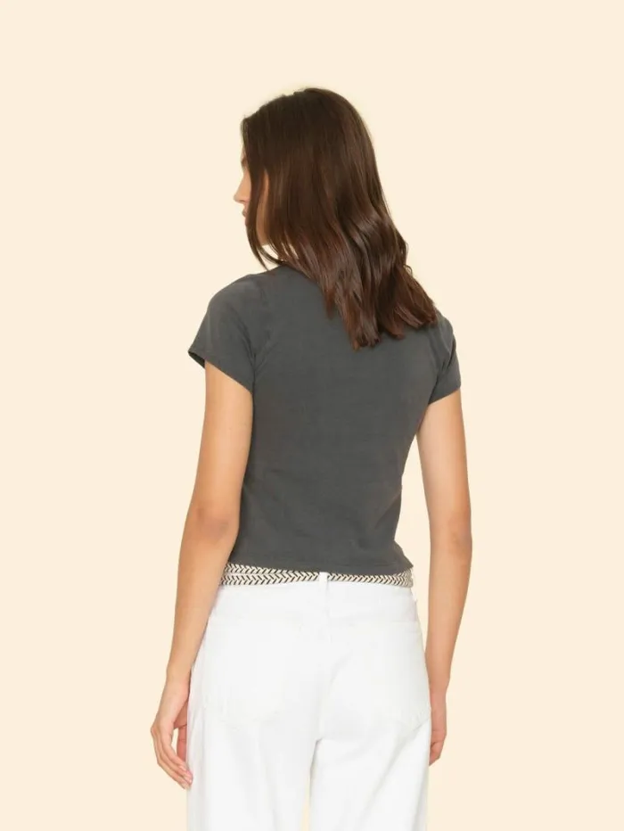 Xirena Vintage Black Pixie Tee Women Sweats and Tees