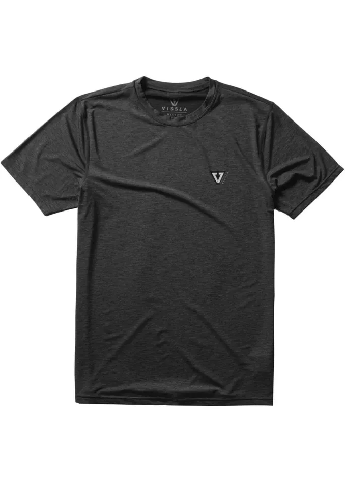 Youth Twisted Eco Short Sleeve Sun Shirt Black Heather Men Vissla Wetsuits