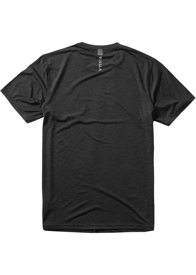 Youth Twisted Eco Short Sleeve Sun Shirt Black Heather Men Vissla Wetsuits