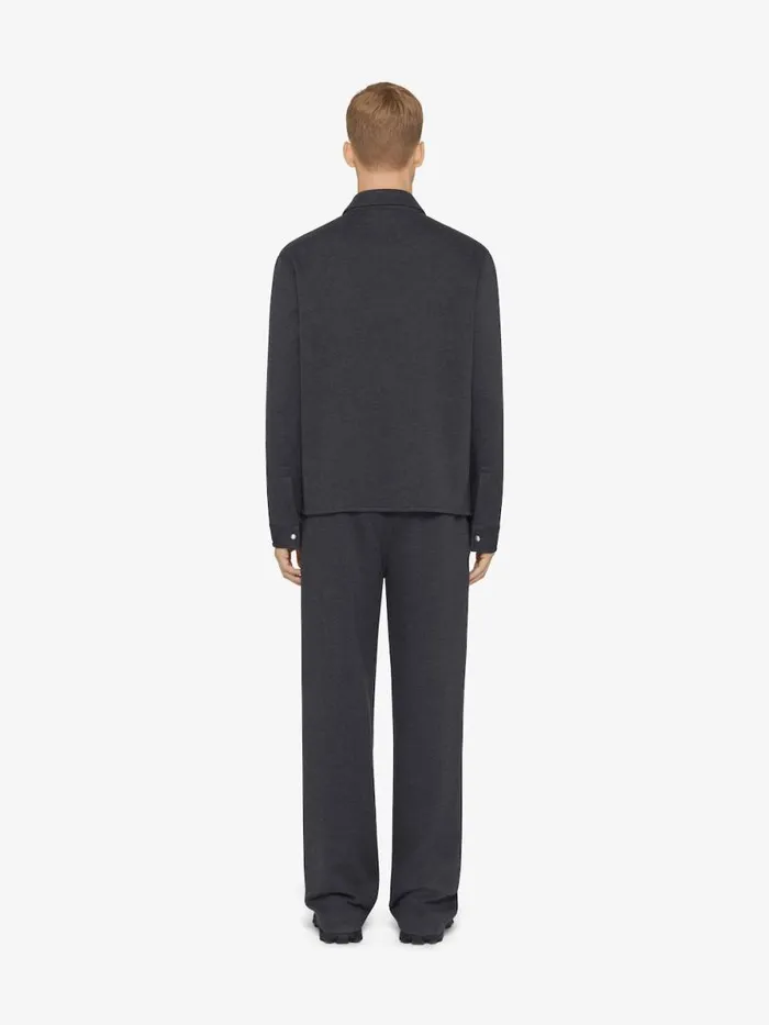 Zipped Shirt In Fleece Graphite Men Givenchy Shirts